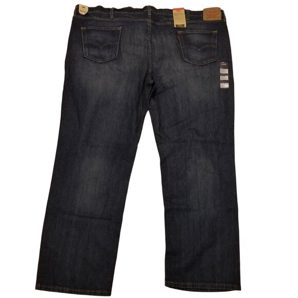 NWT Levi's 541 Men's Athletic Taper Big and Tall Stretch W54 L32 Dark Wash Jeans - Picture 2 of 13